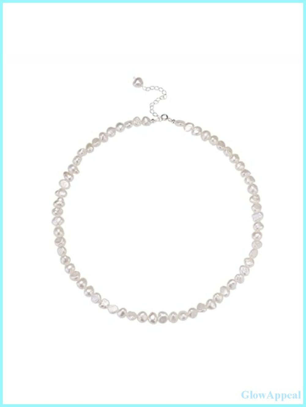 Freshwater Baroque Pearl Strand Choker Necklace 925 Sterling Silver